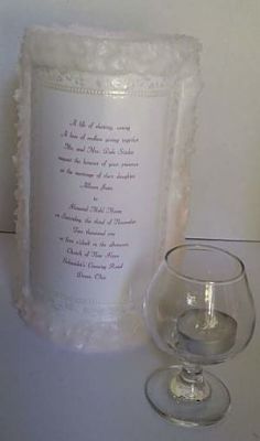 Wedding Candle with invitation